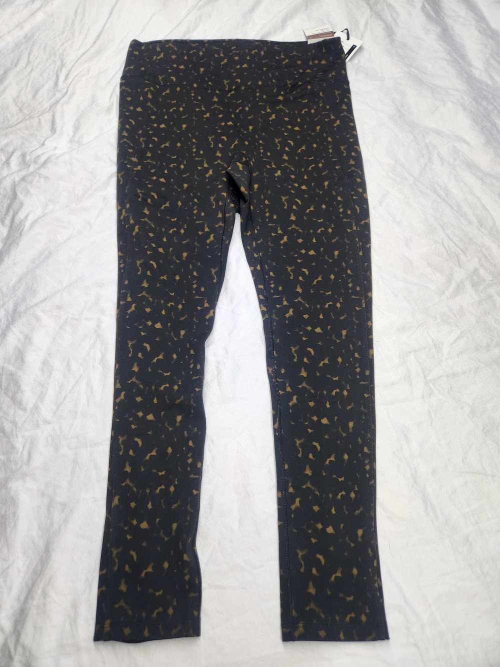 Women's Black Leggings with Gold Fleck Detail